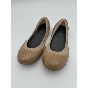Ja-vie Women’s 5 US Tan Nude Sparkle Jelly Shoes Ballet Flats EU 35